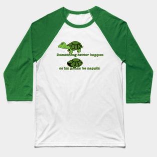 Sleepy Turtle Baseball T-Shirt